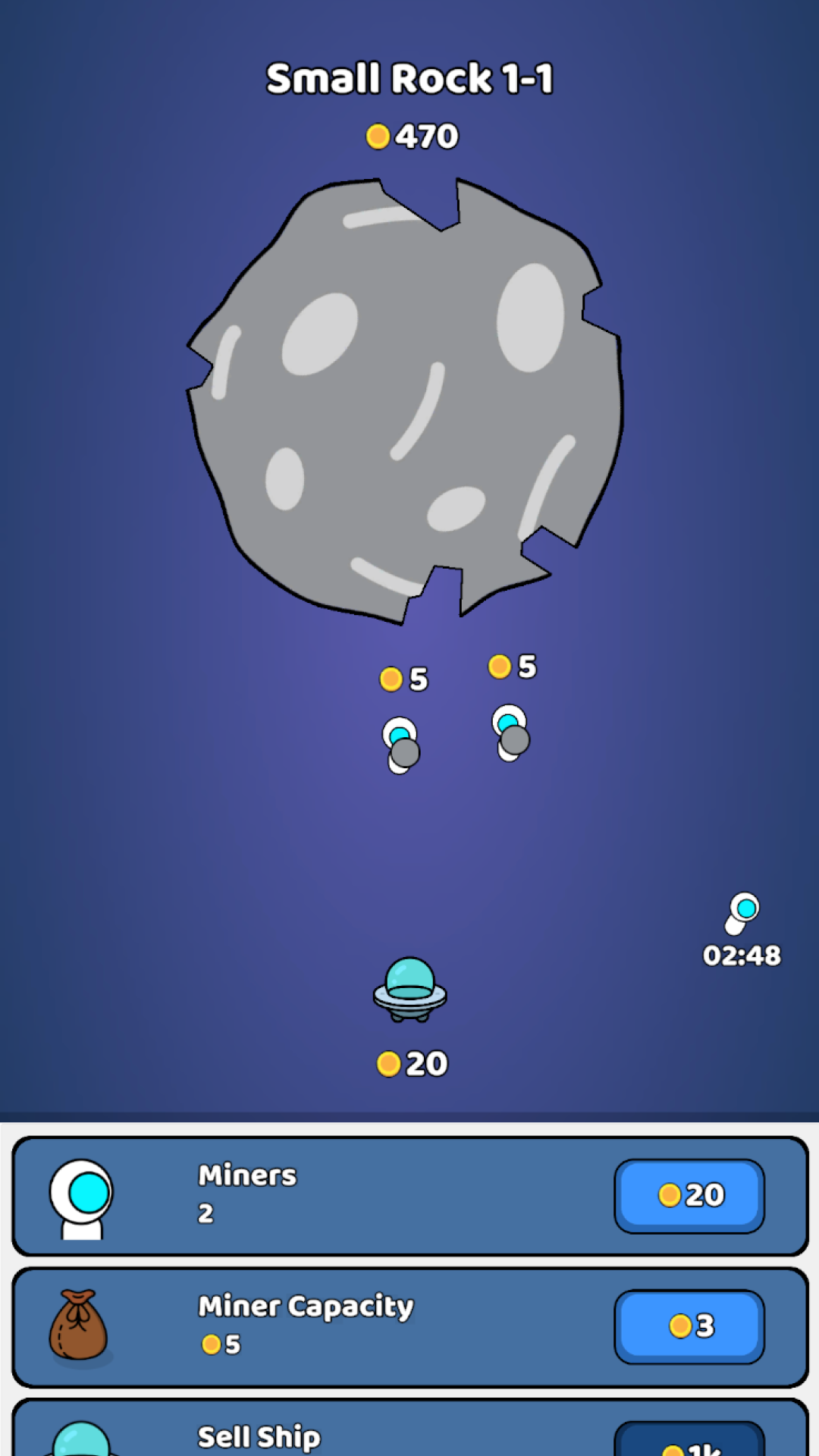 Idle Astro Game Screenshot