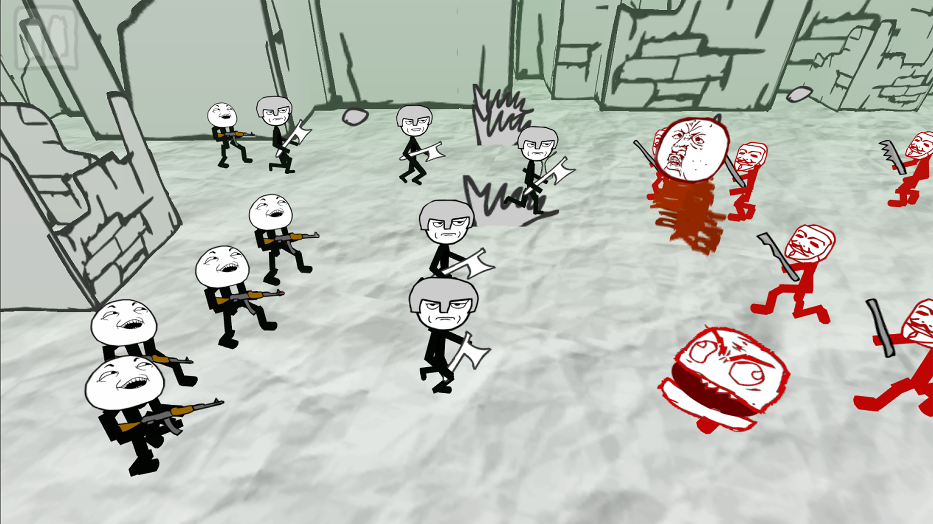 Screenshot 1 of Simulator Pertempuran Meme Stickman 