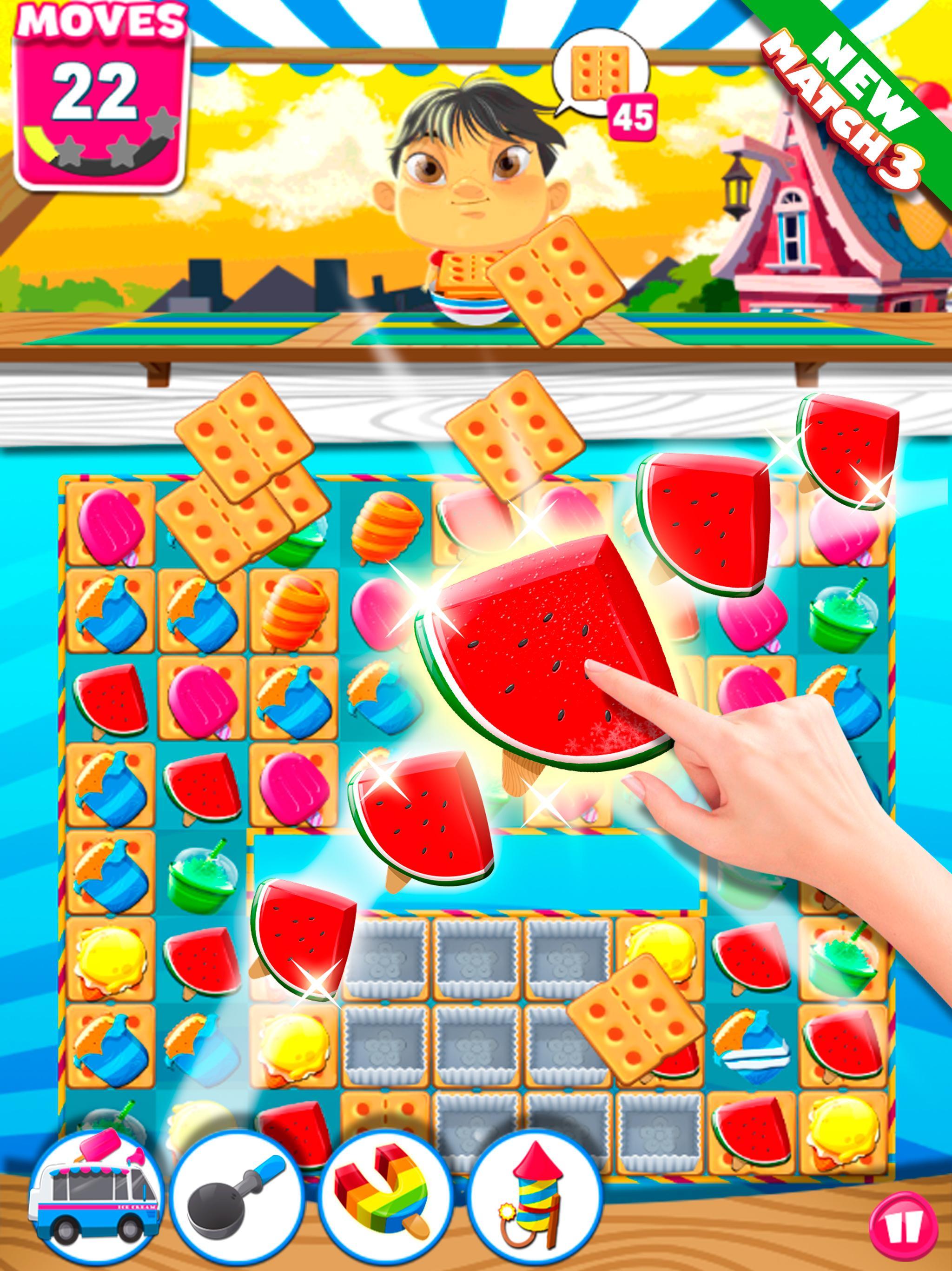 Ice Cream Match 3 Puzzle Game Game Screenshot