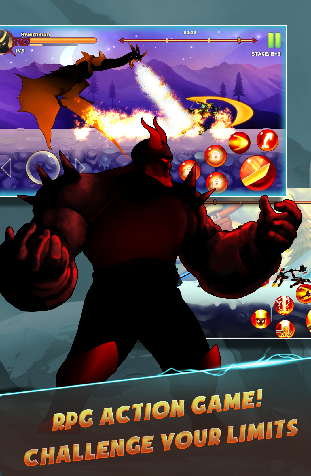 Screenshot 1 of स्टिकमैन निंजा: महापुरूष योद्धा - छाया खेल आरपीजी 1.2.3