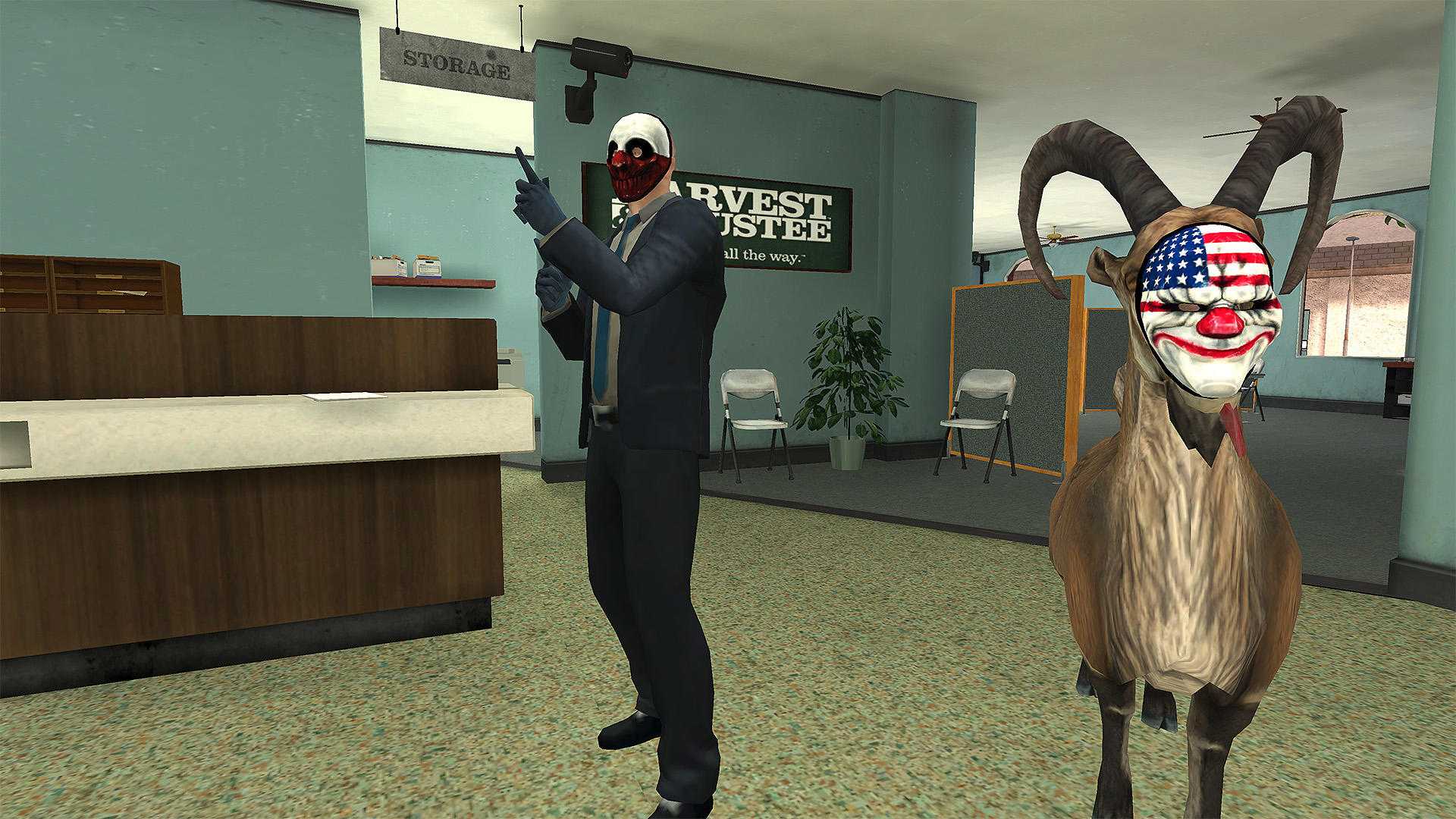 Goat Simulator Payday Game Screenshot