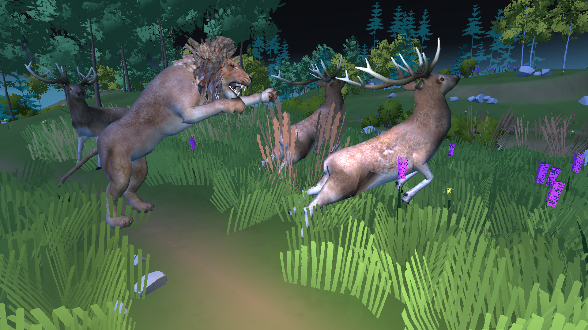 Majestic Lion King Jungle Game Game Screenshot