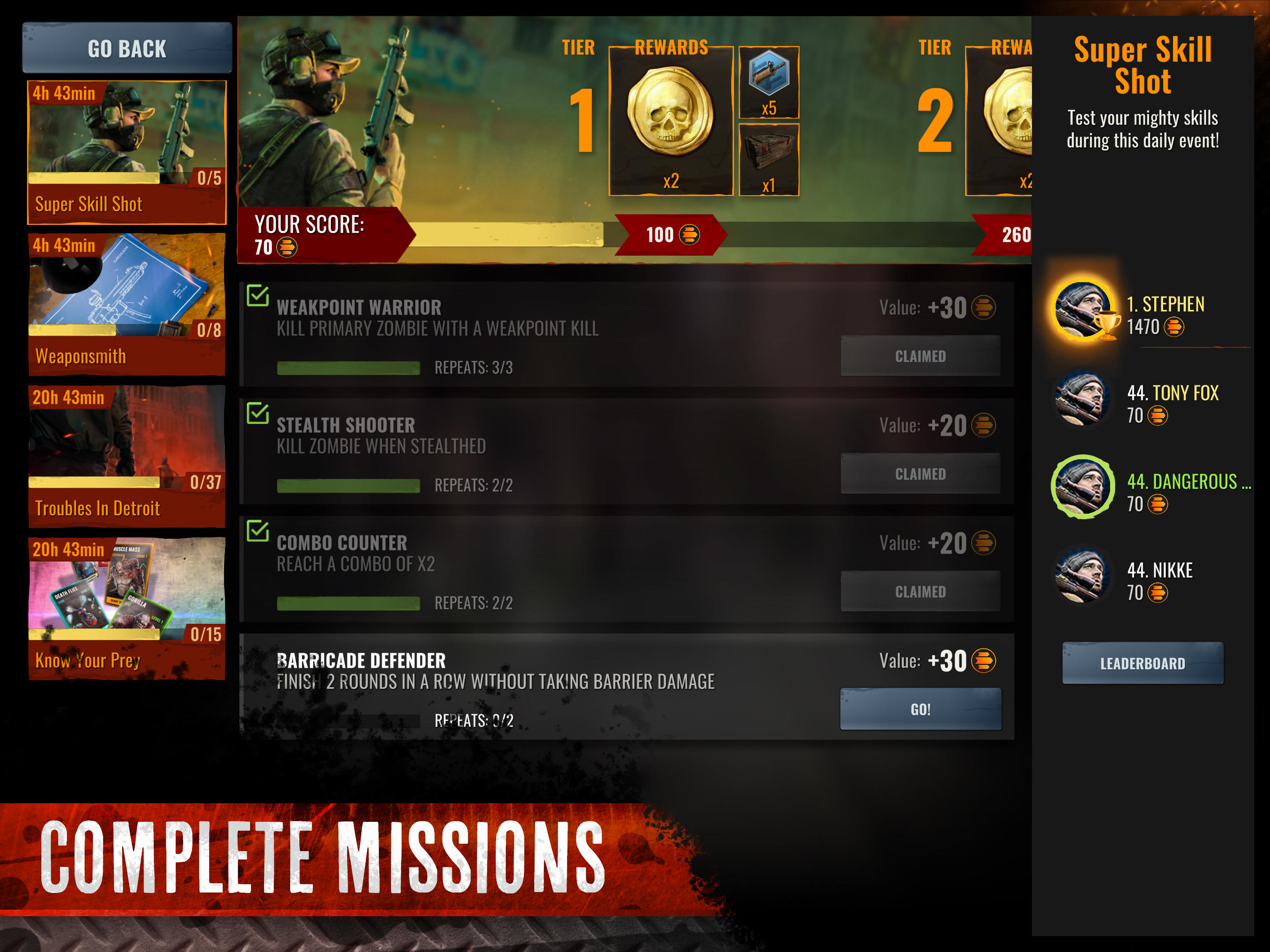 Undead Clash: Zombie Games 3D ゲームのスクリーンショット