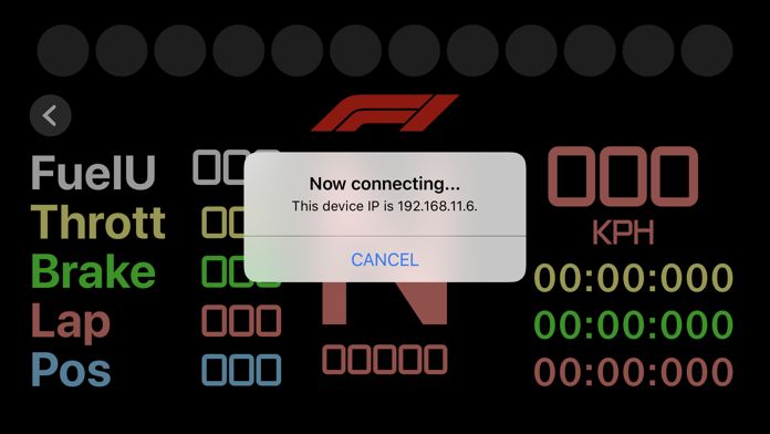 Sim Racing Dash for F1 2019 screenshot game