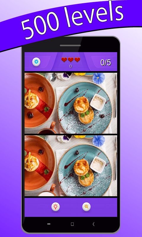 Spot the difference 500 levels – Brain Puzzle 게임 스크린 샷