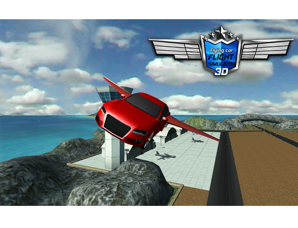 Captura de Tela do Jogo Flying Car Flight Simulator 3D