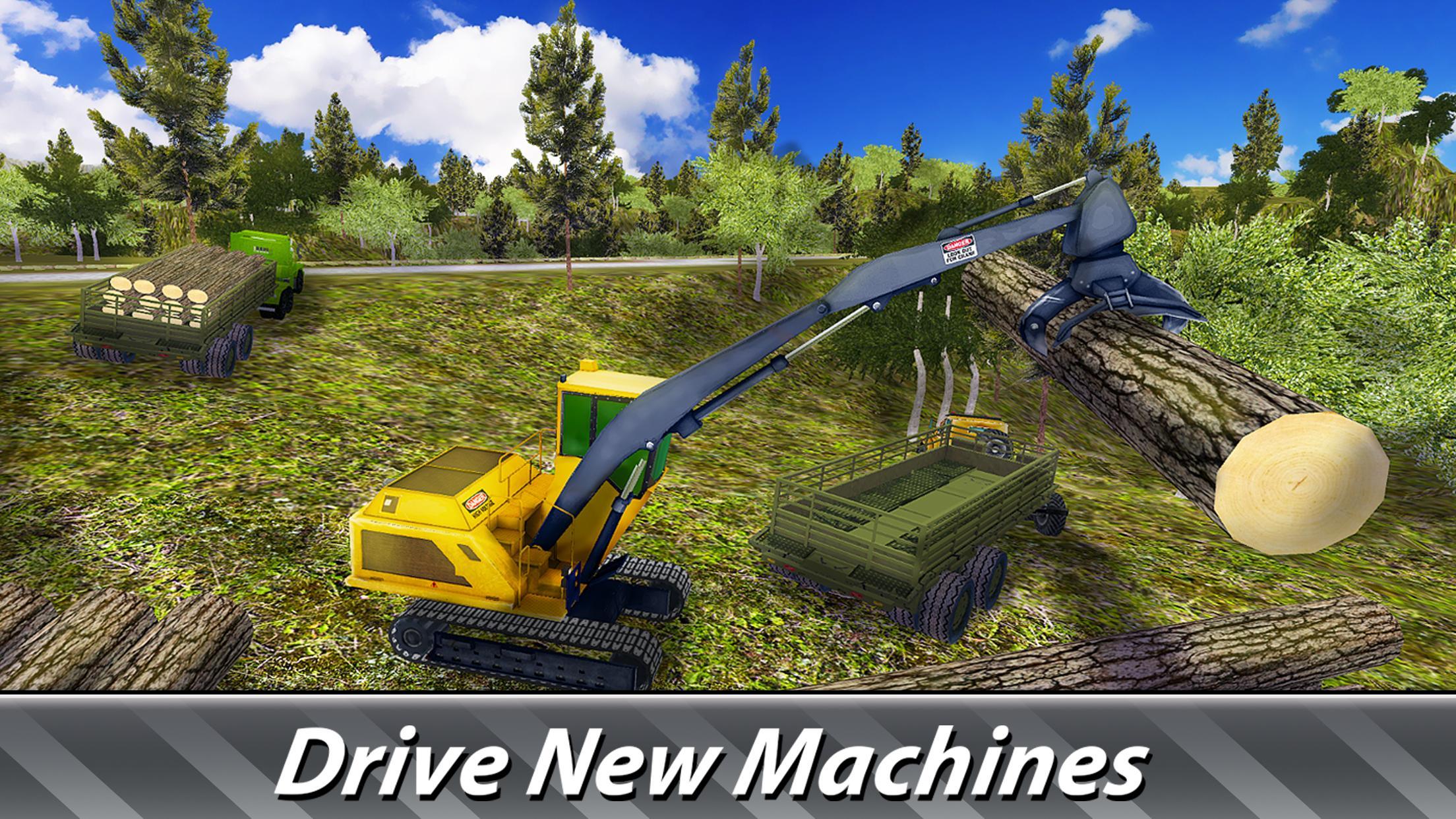 Logging Harvester Truck Game Screenshot