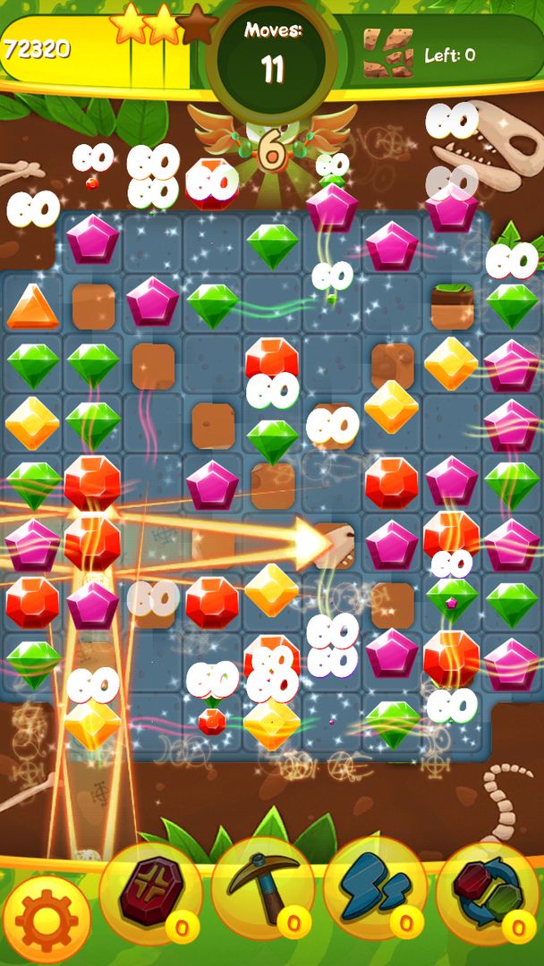 Jewels Jam: Puzzle World Dino screenshot game