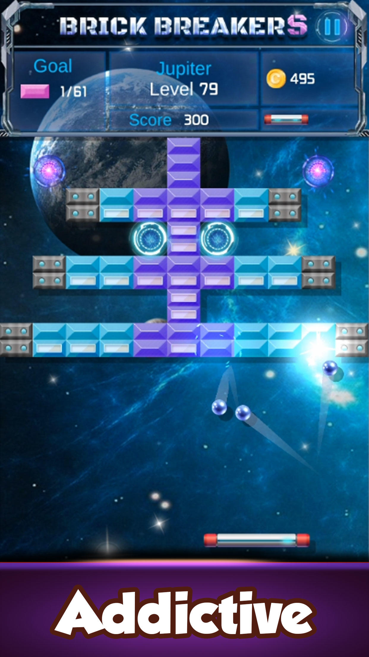 Brick Breaker : Space Outlaw Game Screenshot