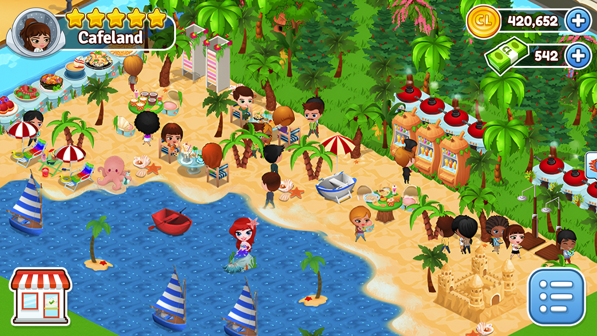 Captura de Tela do Jogo Cafeland - Jogo de Restaurante