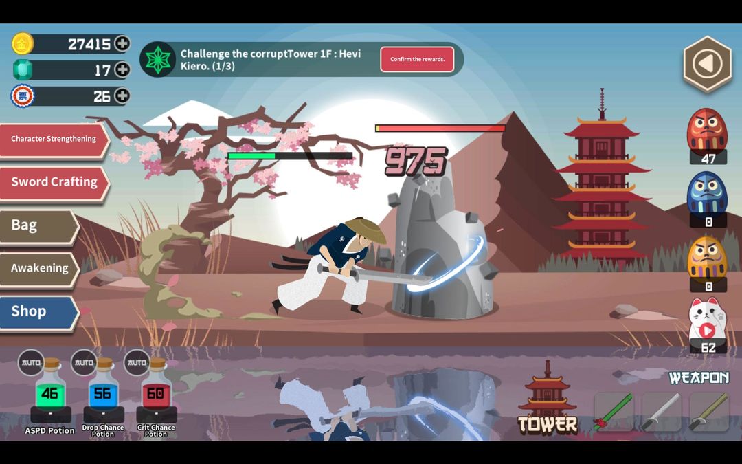 Samurai Kazuya : Idle Tap RPG ภาพหน้าจอเกม