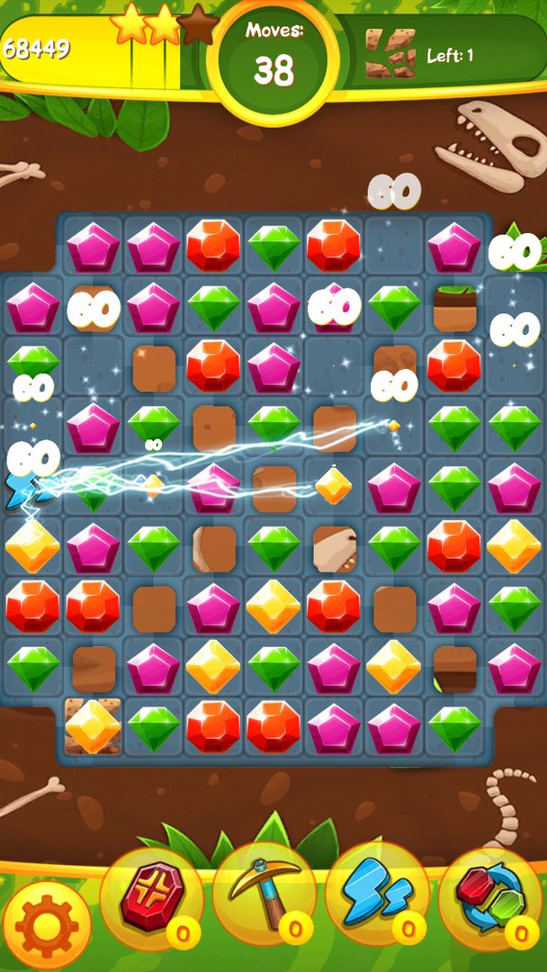 Screenshot of Jewels Jam: Puzzle World Dino