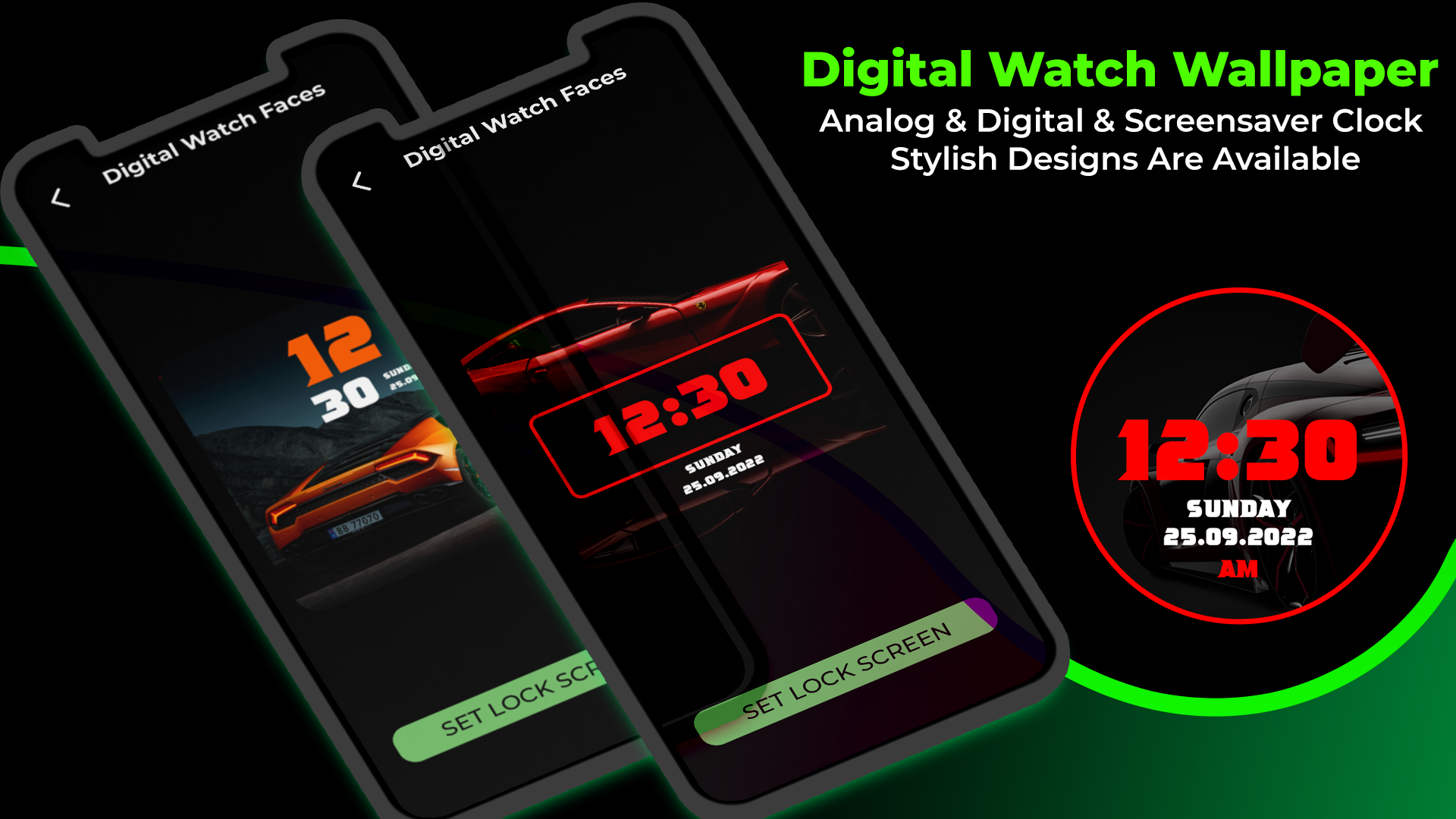 Digital Watch Wallpapers ภาพหน้าจอเกม