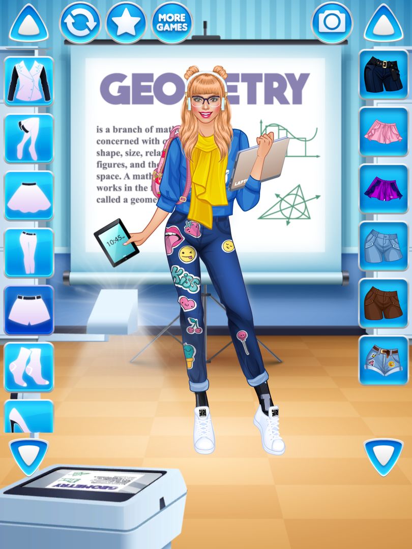 高中女生換裝遊戲：時尚服裝設計和打扮遊戲遊戲截圖