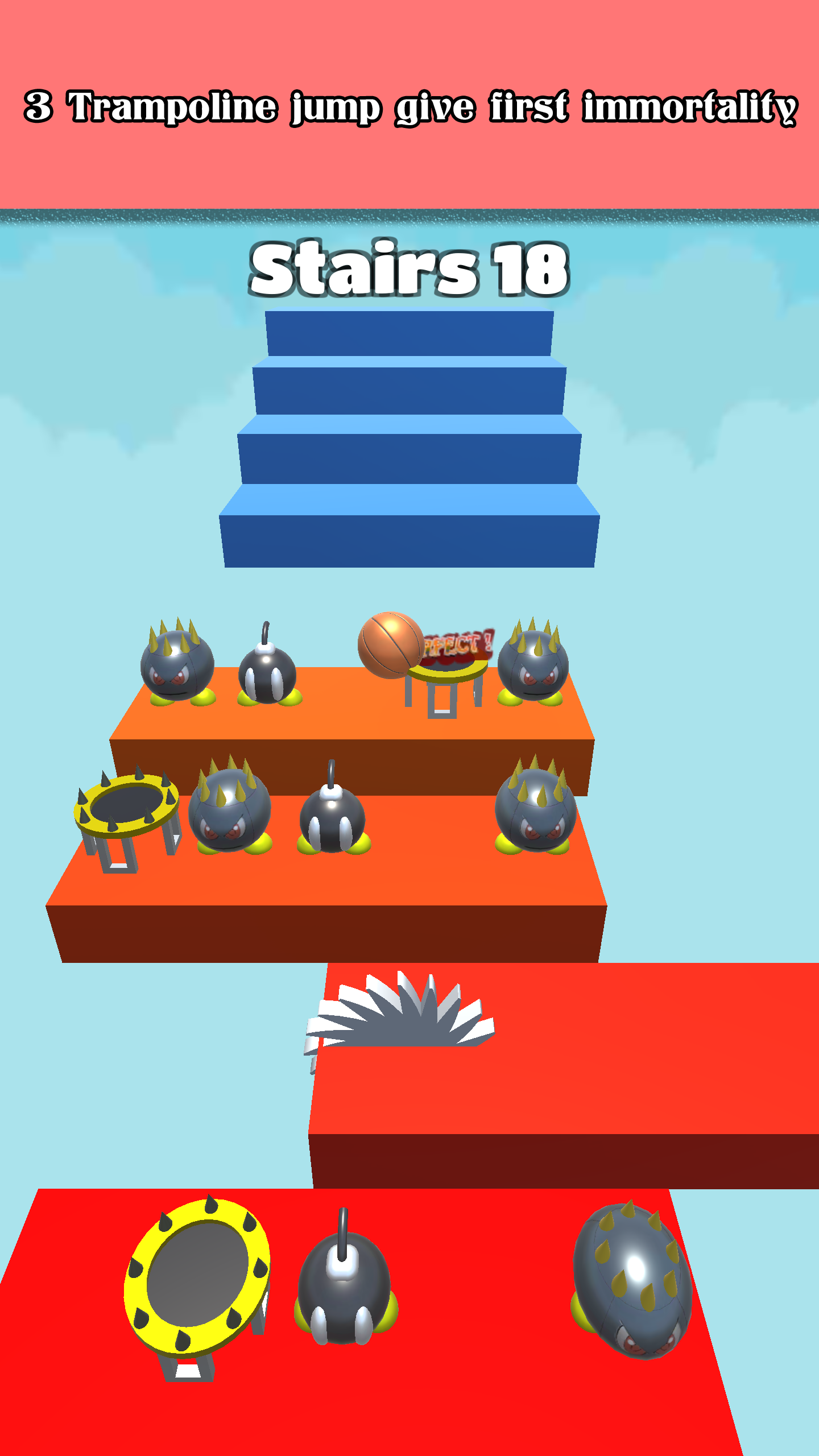 3D Dunk Stairs - Trampoline Hoop Basket Ball Game Screenshot
