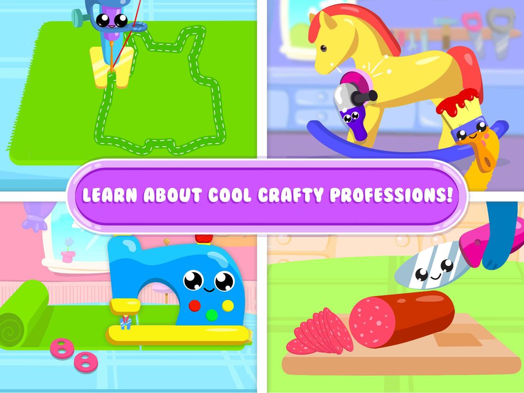 Cute & Tiny Professions - Tailor, Chef & Craftsman 게임 스크린 샷