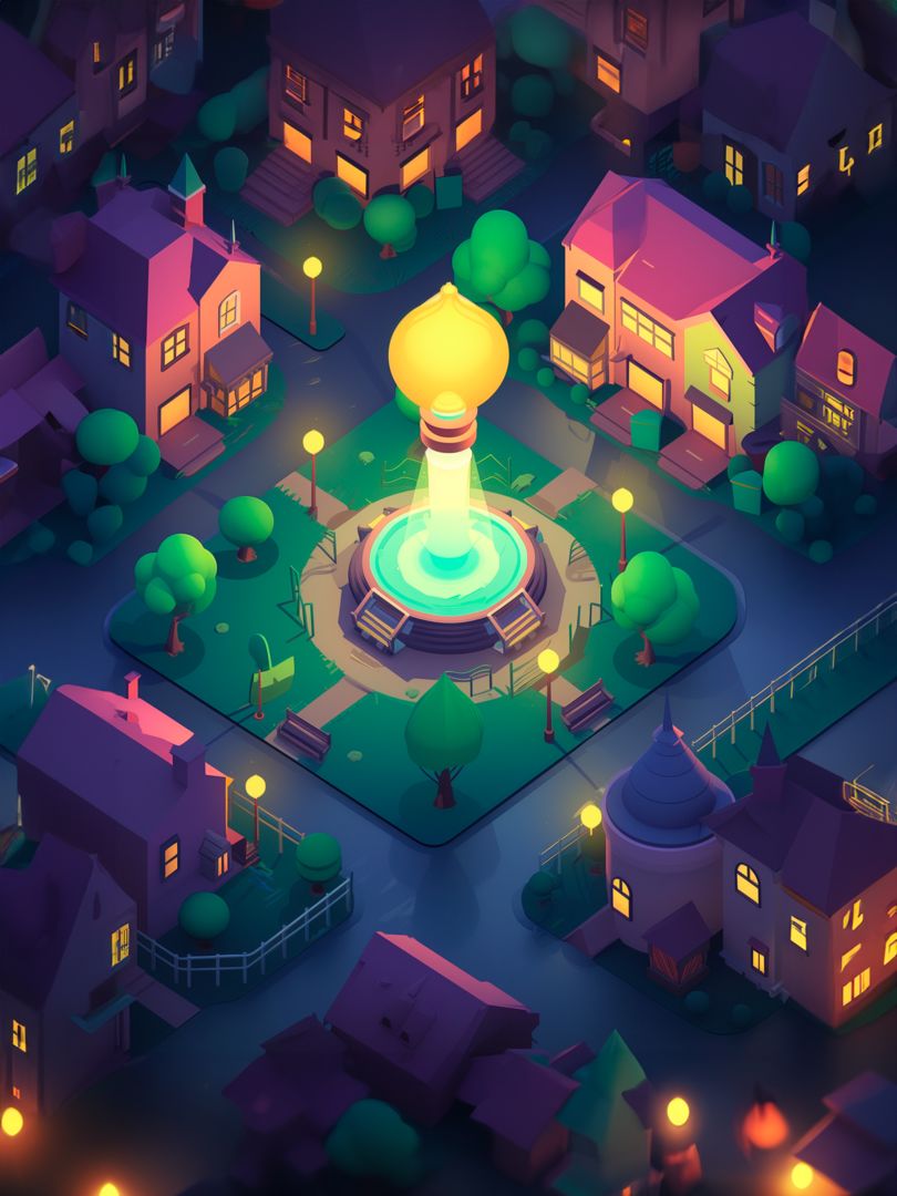 Idle Light City: Clicker Games ภาพหน้าจอเกม