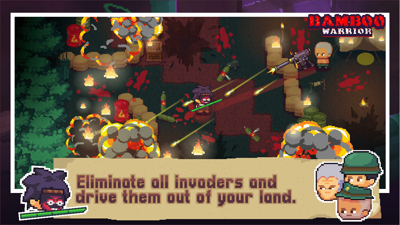 Bamboo Warrior: Action Game screenshot game