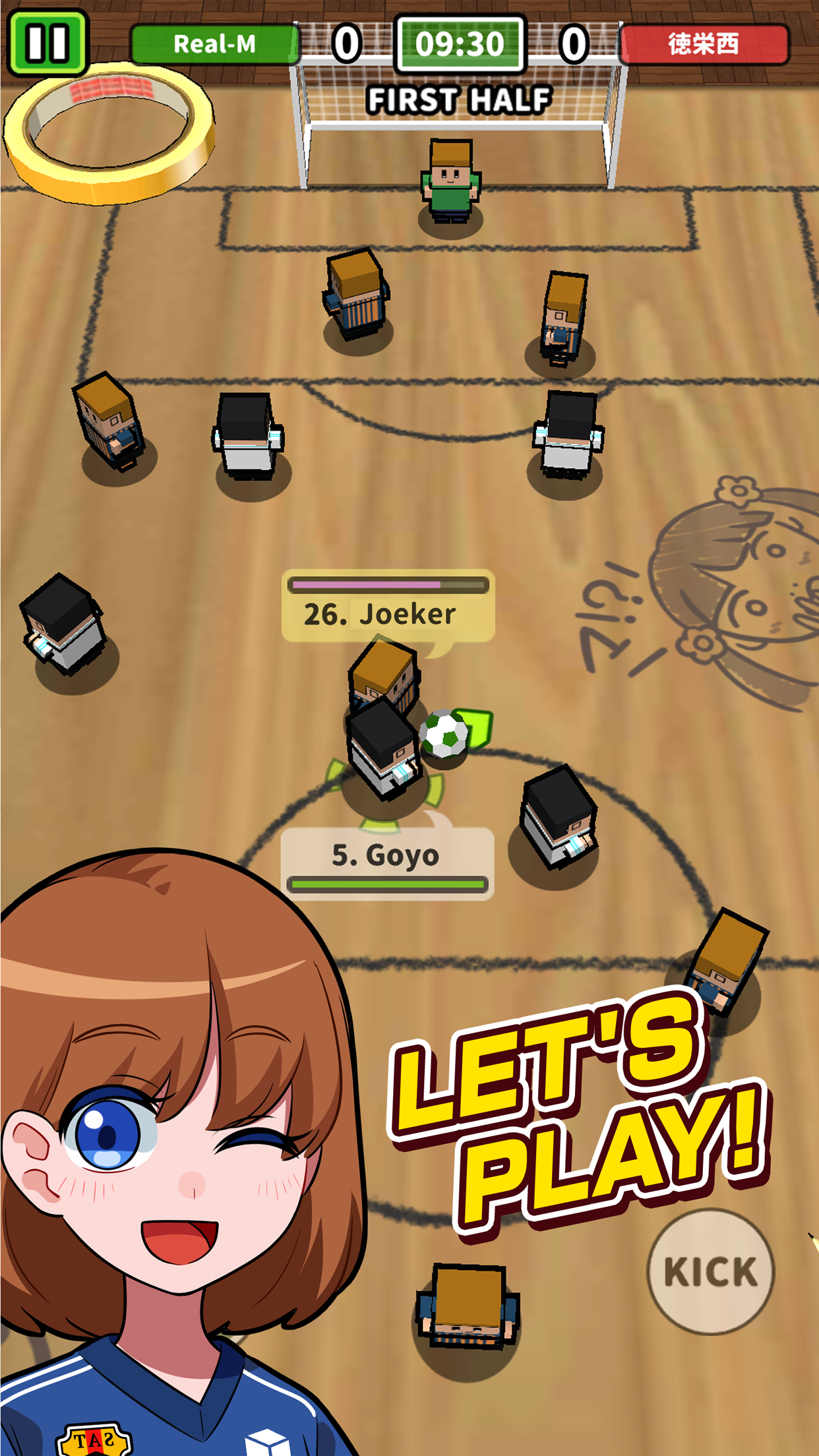 Soccer On Desk Game Screenshot