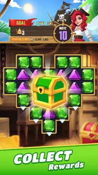 Jewels Crush: Pirate Match 3 Game Screenshot