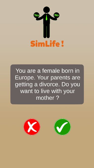 Screenshot of SimLife for BitLife