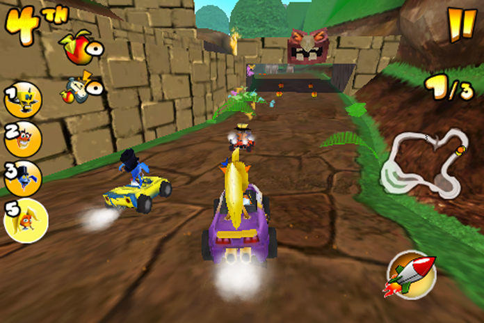 Cuplikan Layar Game Crash Bandicoot Nitro Kart 2