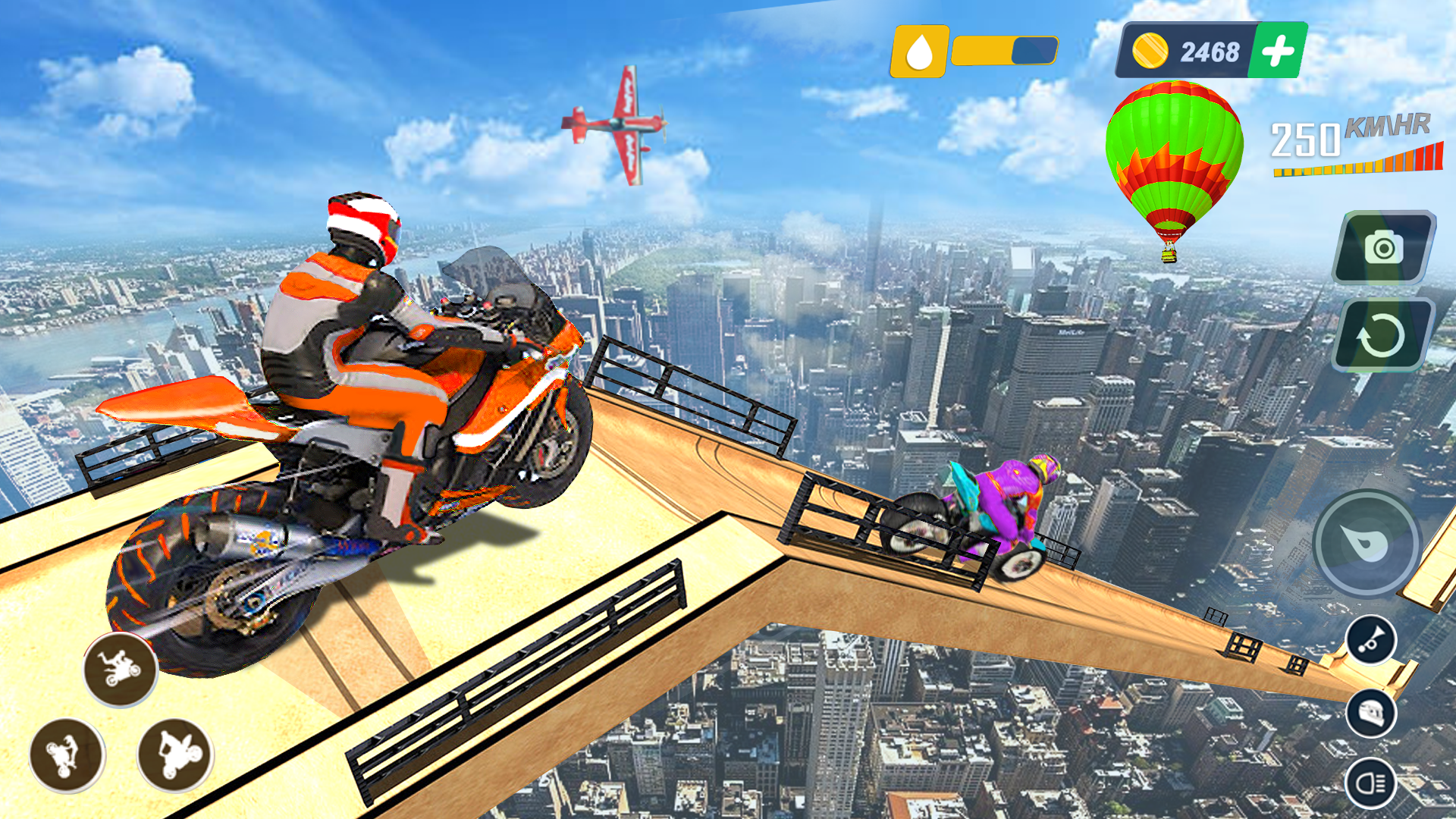 Stunt Bike Games: GT Mega Ramp Game Screenshot