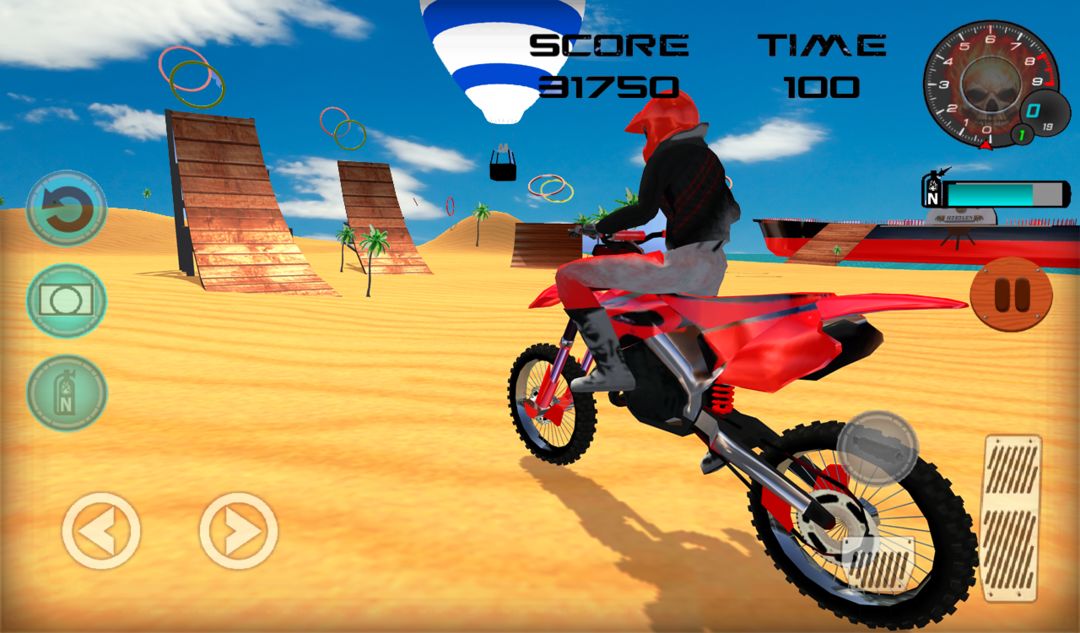 Screenshot of Racing Moto Beach Jumping Games