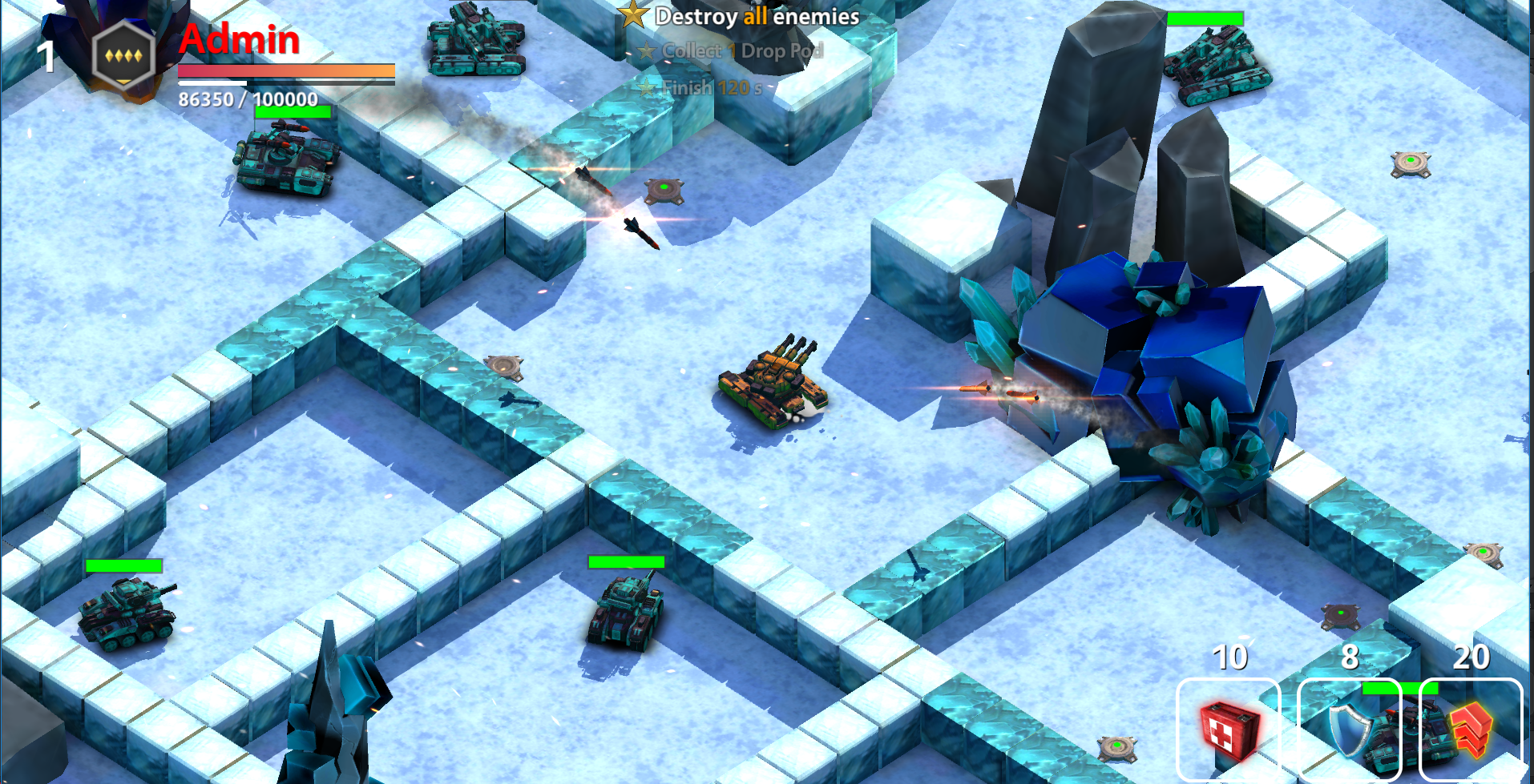 Скриншот игры Block Tank Wars 3 Tank Shooter