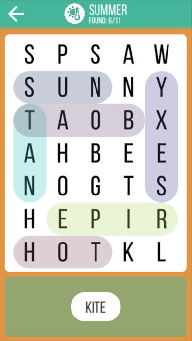 Word Trivia Search Fun Seasons screenshot game