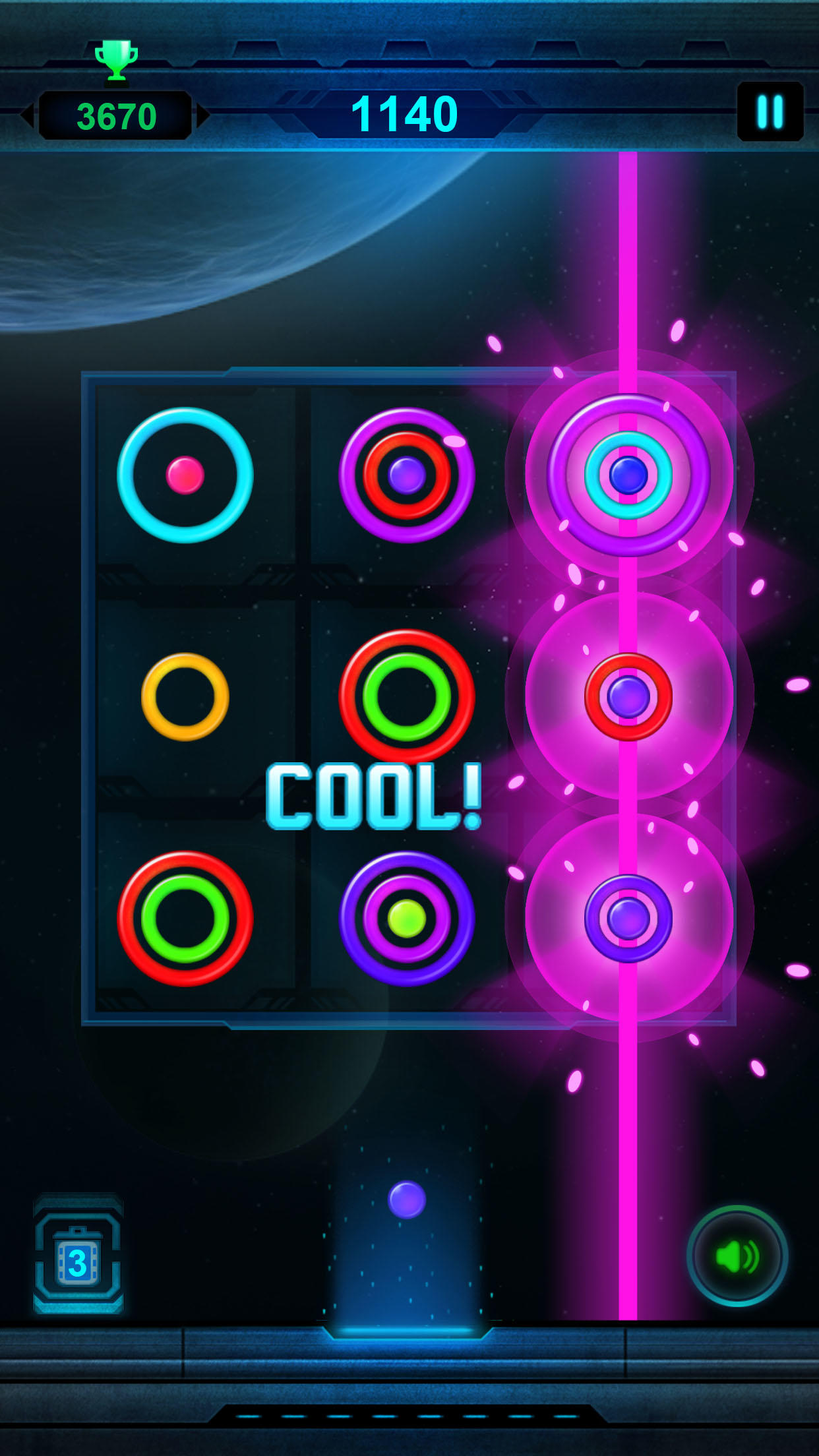 Captura de Tela do Jogo Color Rings Block Puzzle