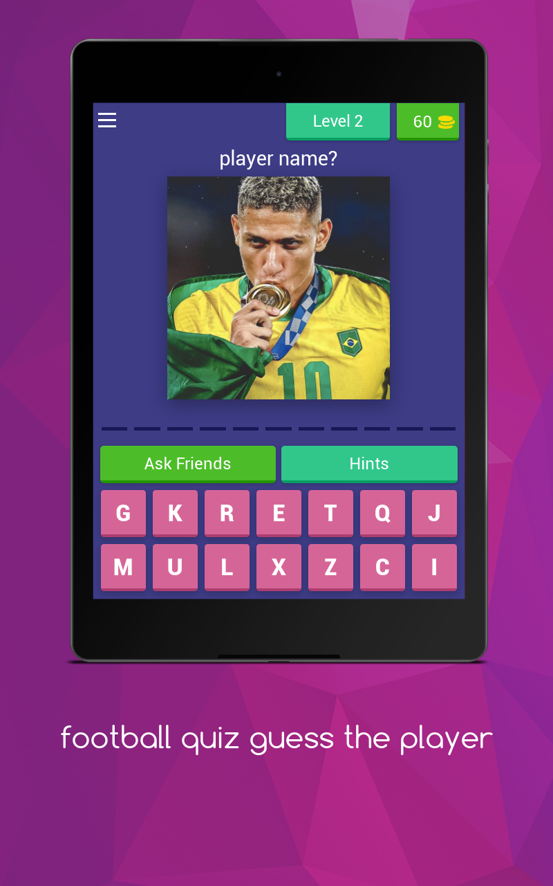 football quiz guess the player Game Screenshot