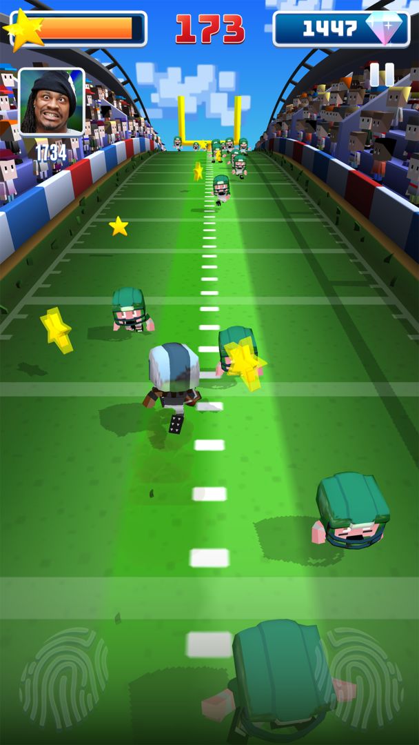 Screenshot of Marshawn Lynch Blocky Football