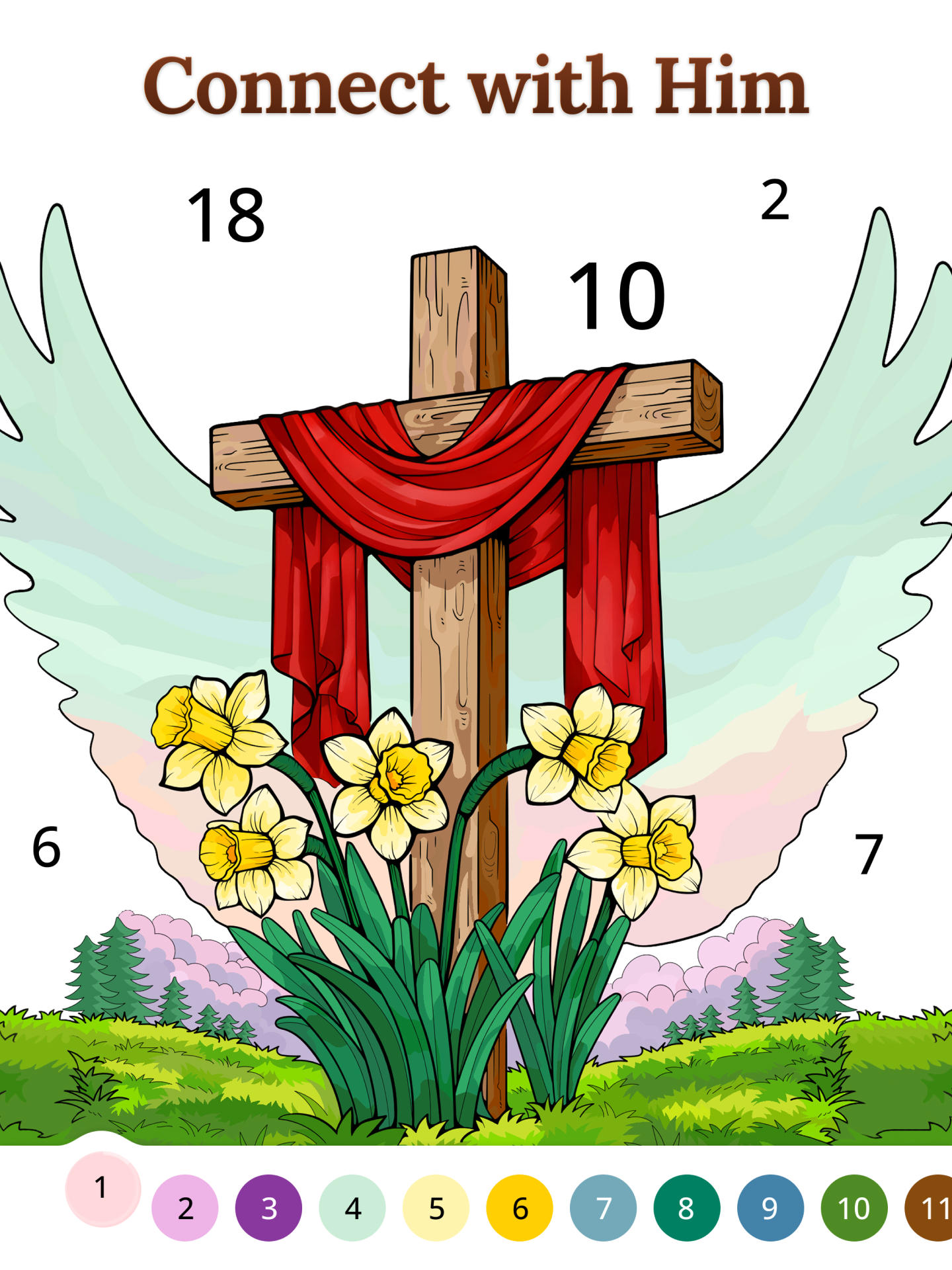 Скриншот игры Bible Coloring Paint By Number