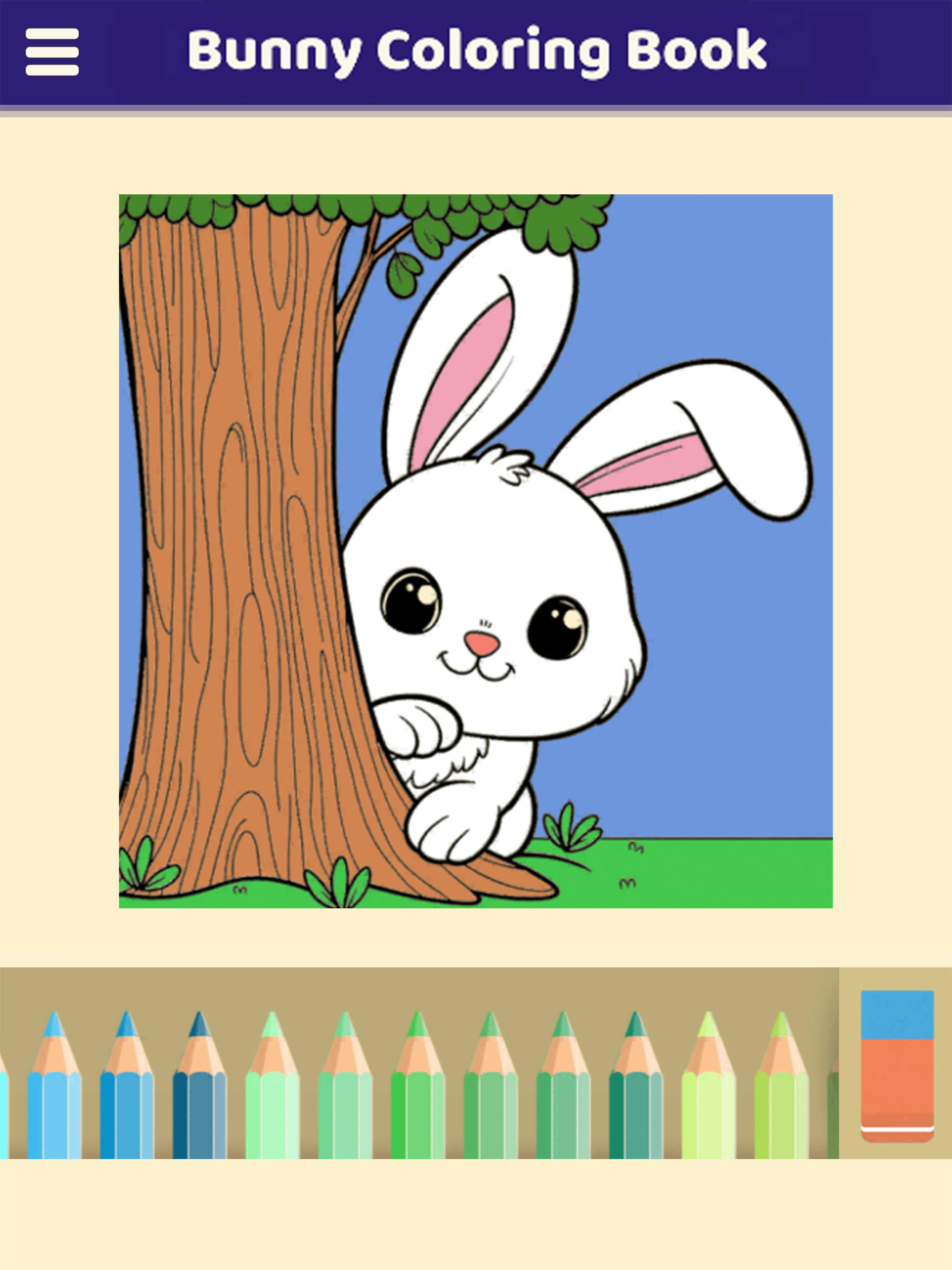Bunny Coloring Book Game Screenshot