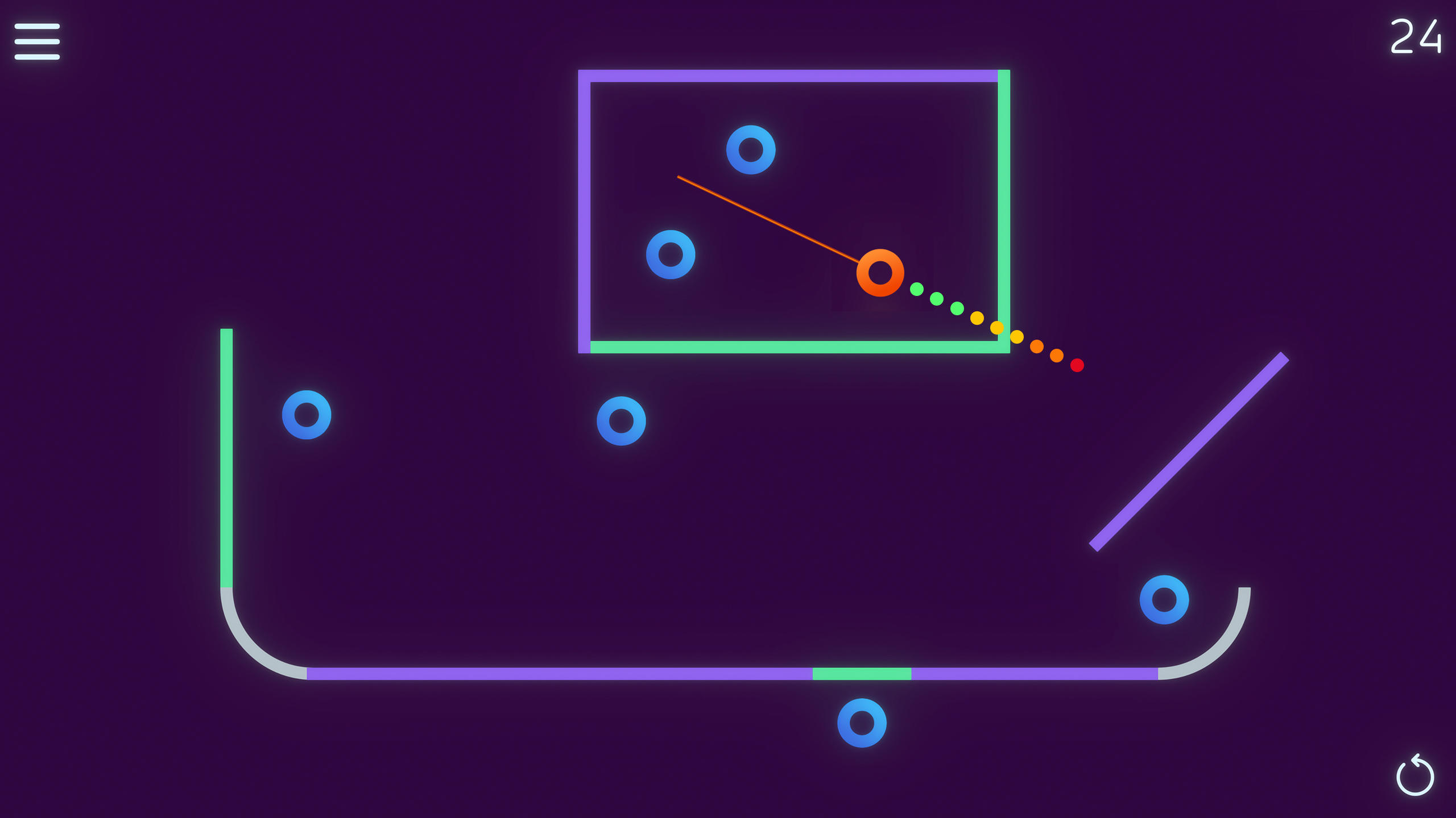 Trikky - Trickshot puzzle Game Screenshot