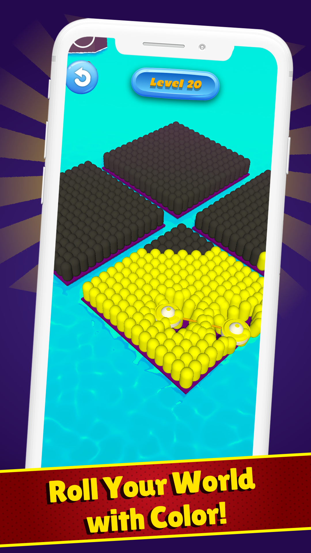 Paint Bubble Rolling Game Game Screenshot