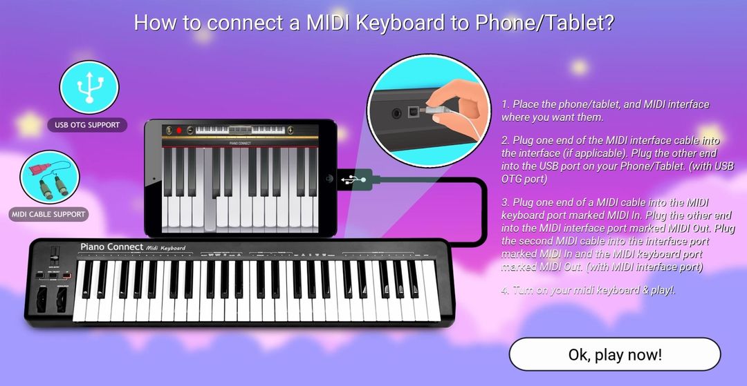 Piano Connect: MIDI Keyboard 게임 스크린 샷