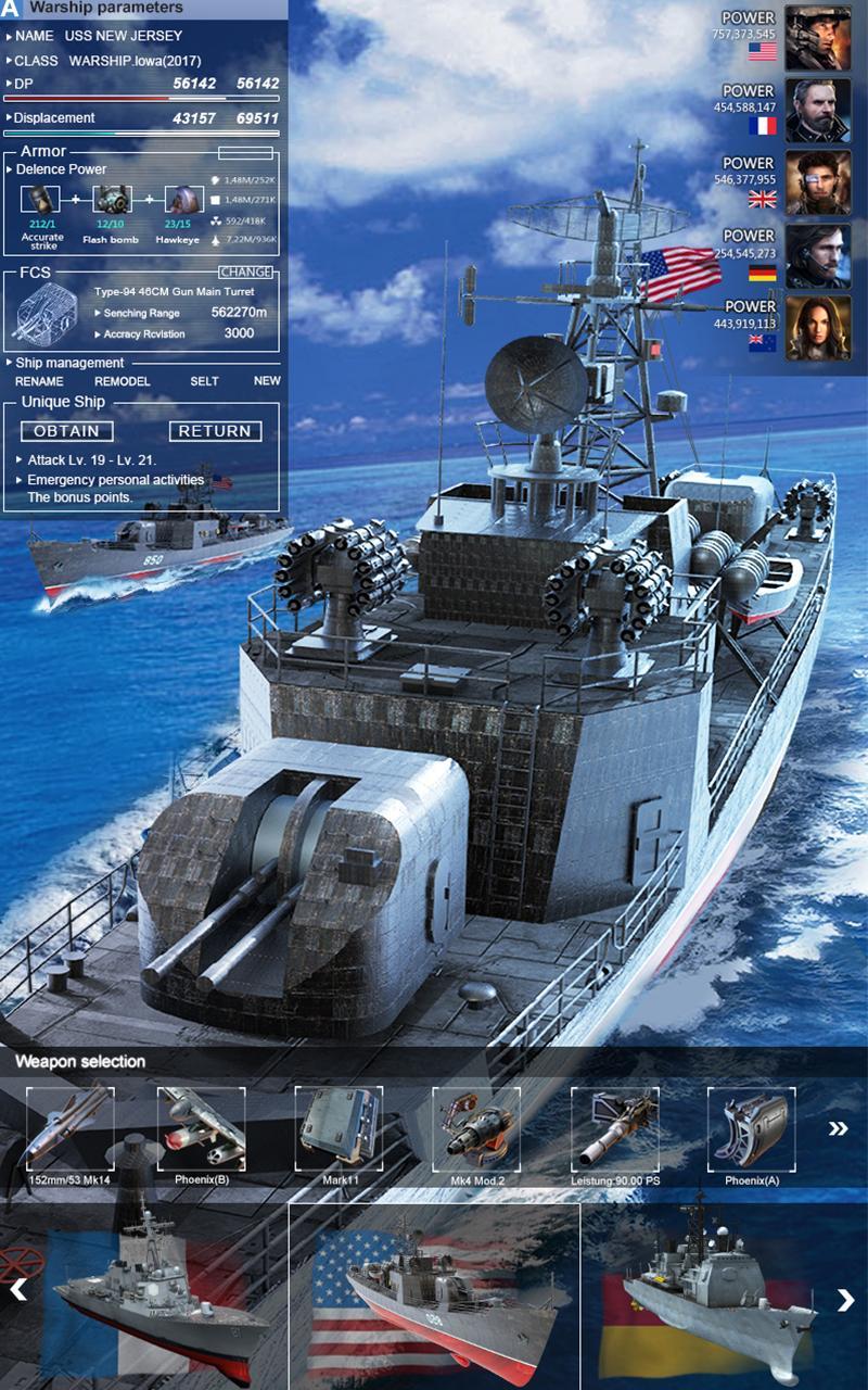 Captura de Tela do Jogo Battle Warship:Naval Empire