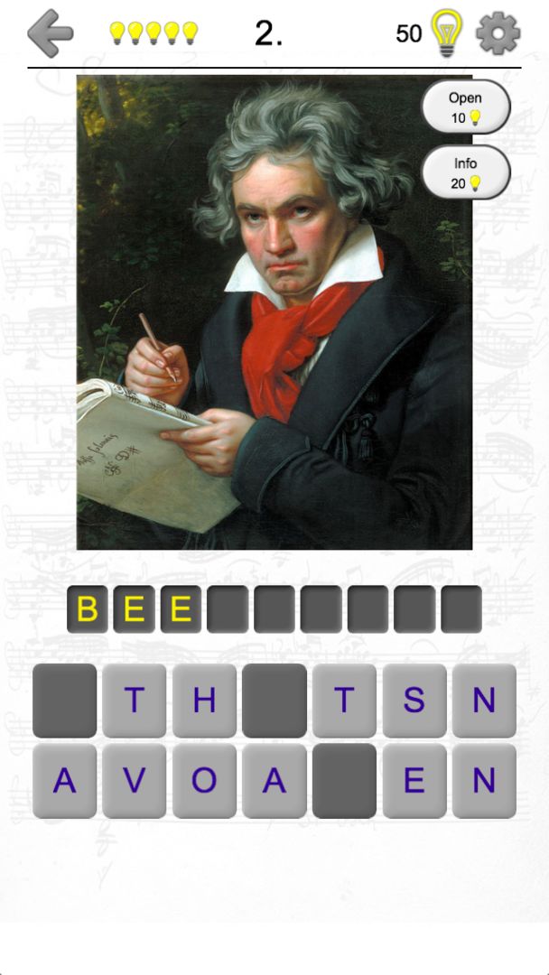 古典音乐的著名作曲家 - 肖像测验遊戲截圖