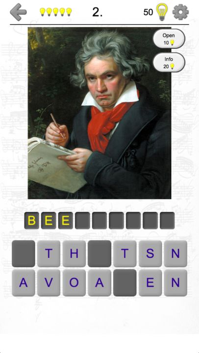 Screenshot 1 of Famous Composers Portrait Quiz 