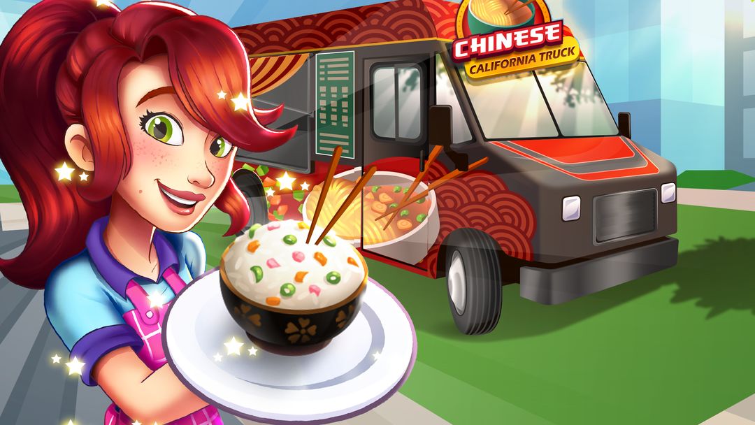 Chinese California Truck - Fast Food Cooking Game 게임 스크린 샷