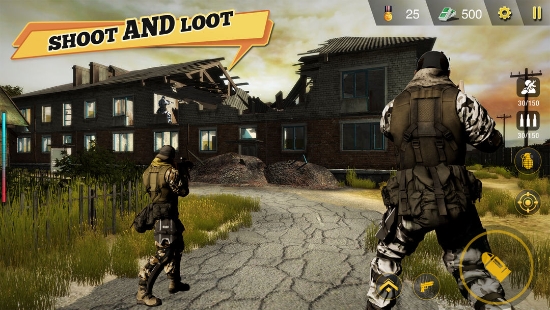 FPS 코만도 슈팅 - 총기 게임, 군대 게임 게임 스크린 샷