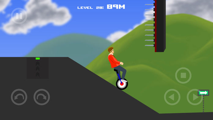 Screenshot of Happy Unicycle: Crazy Climb Wheels Hill Bike Race