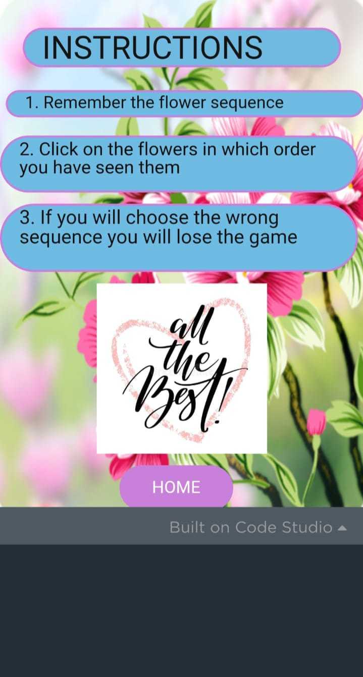 Choose the correct sequence Game Screenshot