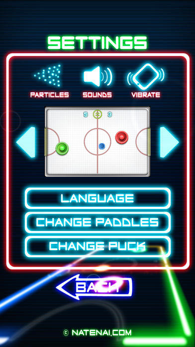 Glow Hockey 2 Game Screenshot