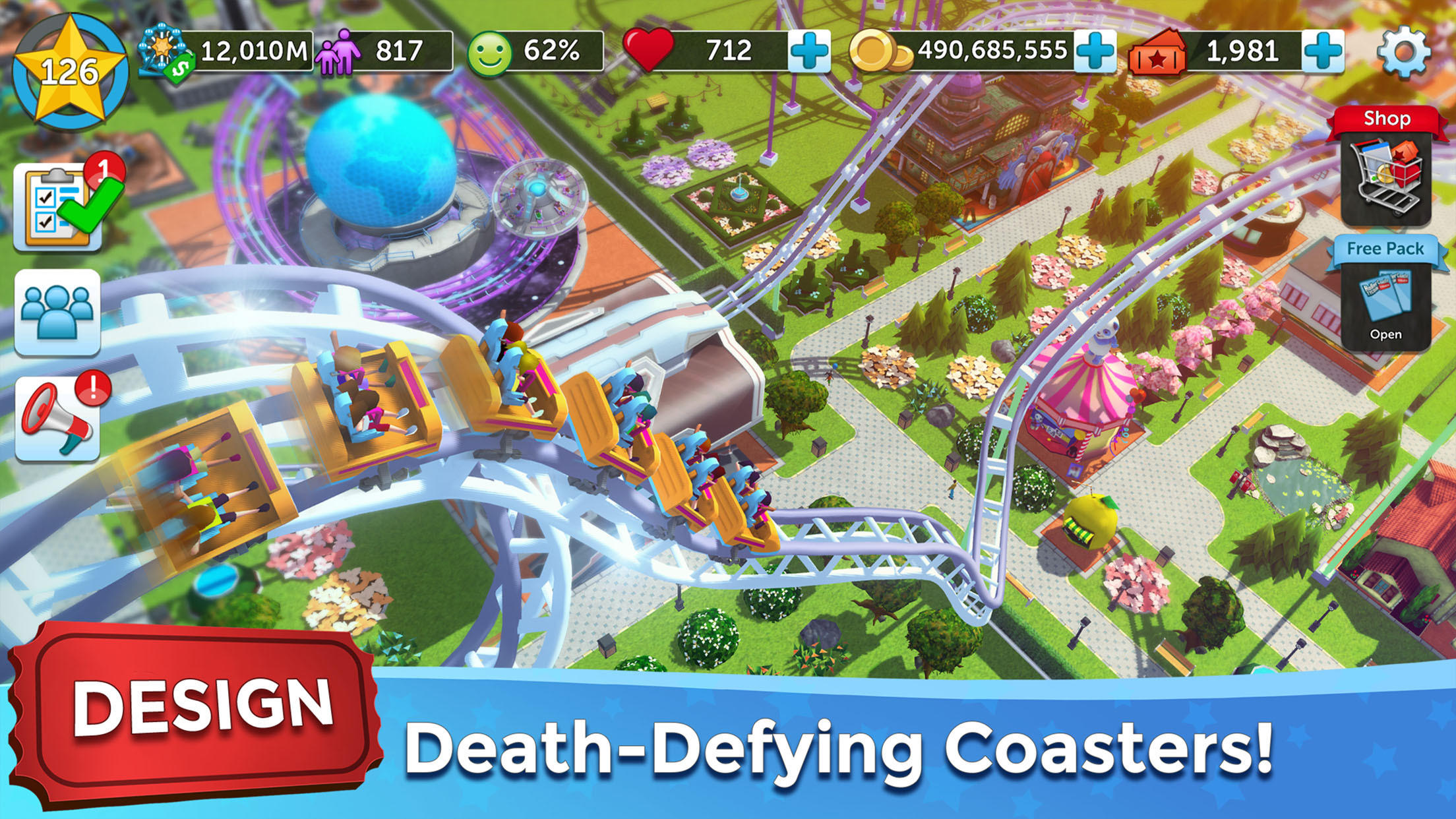 RollerCoaster Tycoon NETFLIX Game Screenshot
