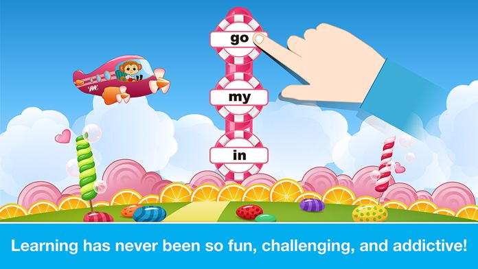 Sight Words Games in Candy Land - Reading for kids 게임 스크린 샷