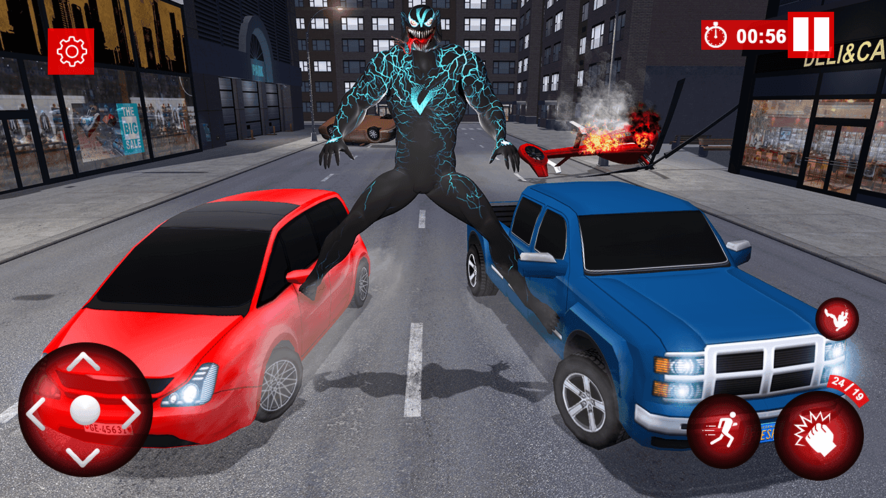 Super Venome Hero Flying Sim Game Screenshot