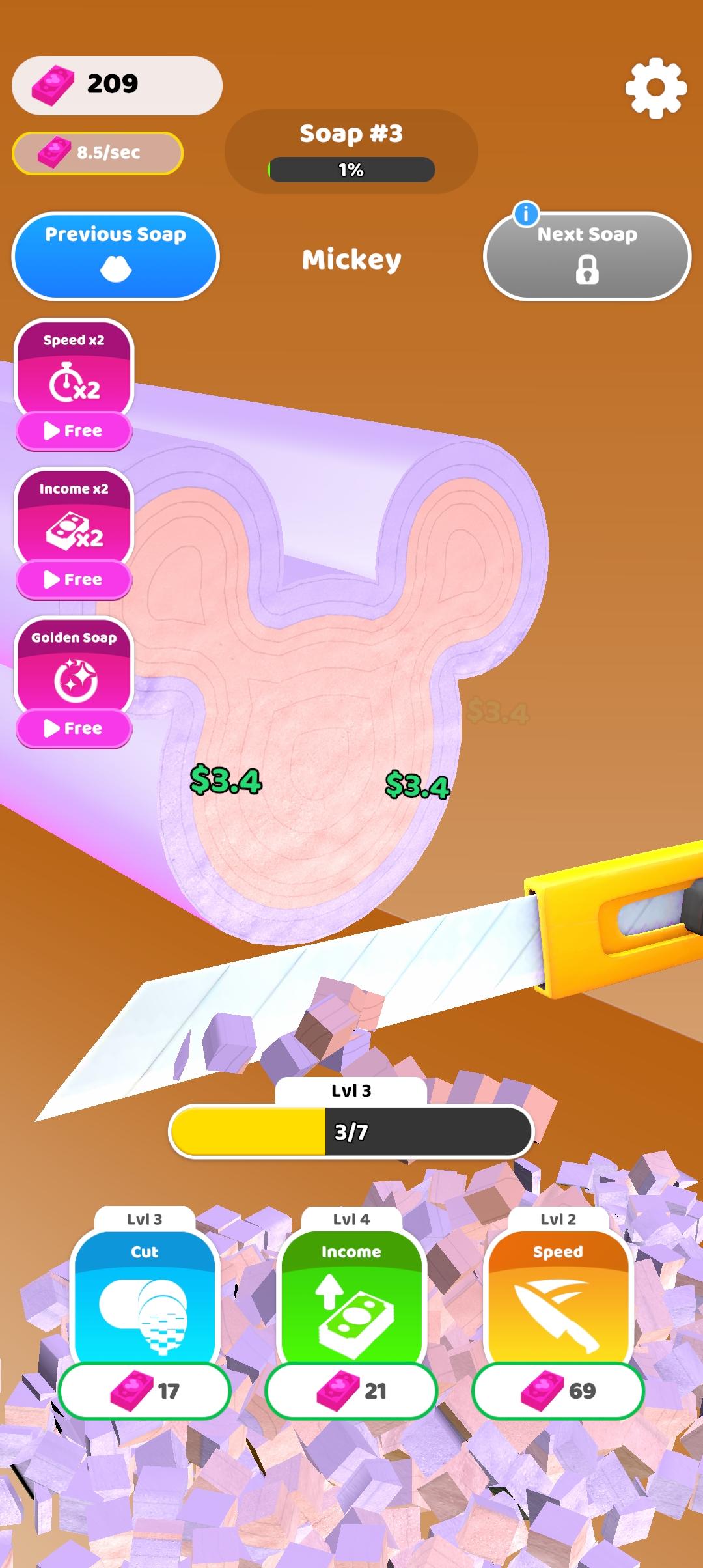 Idle Soap ASMR ゲームのスクリーンショット